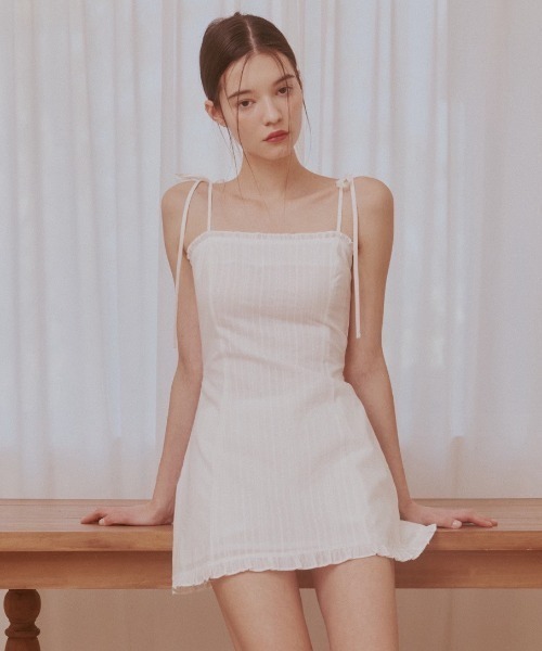 not your rose フリルミニドレス 白 NOT YOUR ROSE ワンピース 「NOTYOURROSE」Lace frill mini