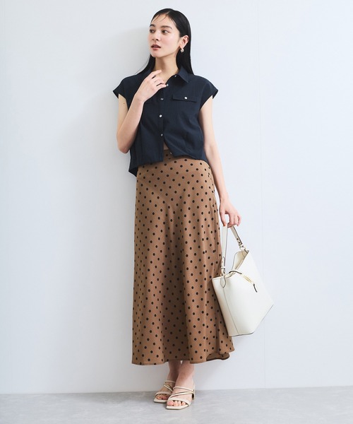 VIS ブラウス シャツ 「夏トク価格」「UVケア/洗える」フレンチ