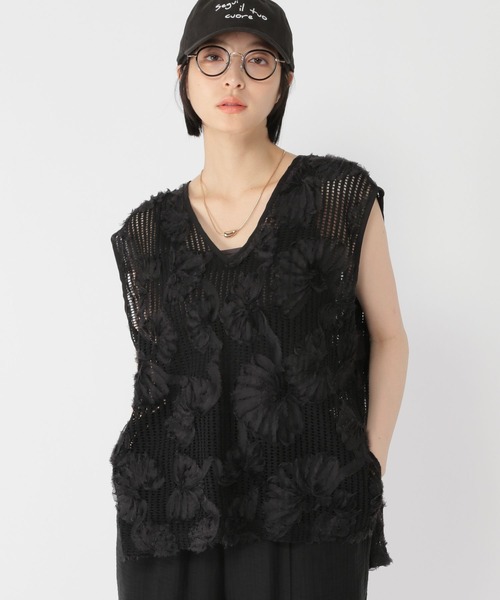 tシャツ メッシュ地プリントノースリトップス レディース tシャツ メッシュプリントシアートップス レディース : ZOZOTOWN