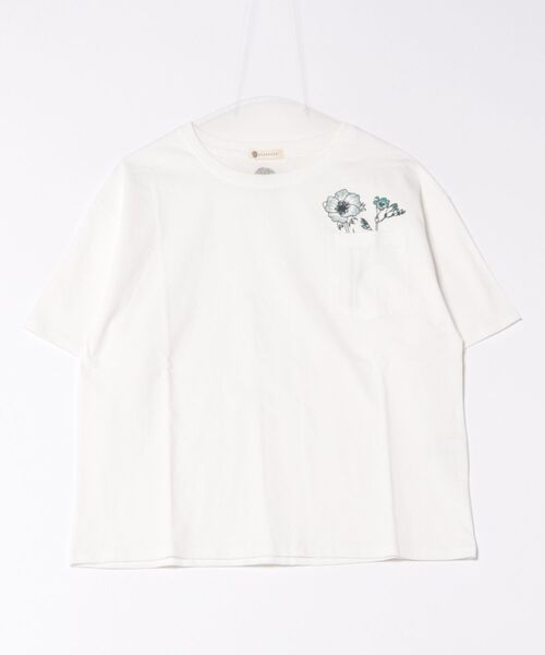 tシャツ (BD)「BARNDOOR」猫 プリント 胸ポケット付き 長袖 Tシャツ レディース nAvy 猫プリント長袖Tシャツ レディース