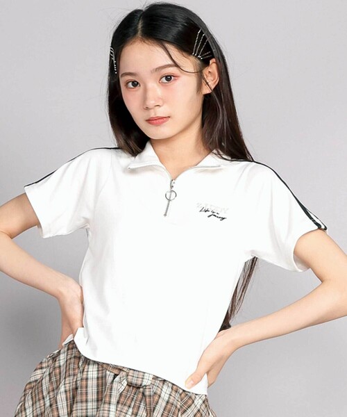 ZIDDY（ジディー） tシャツ 「接触冷感」ハーフジップトップス キッズ