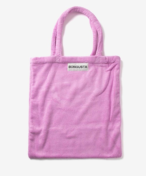 BONGUSTA ピンク パイルトートバッグ BONGUSTA トートバッグ NARAM TOTEBAG SMALL ボングスタ パイル