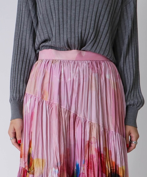 STUMBLY ロングスカート STUMBLY（スタンブリー） スカート STUMBLY / Crushed Art Print Skirt