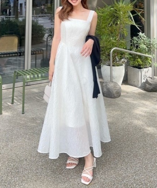 rienda ワンピース 「AKB48 千葉恵里さん着用」ショルダーリボン