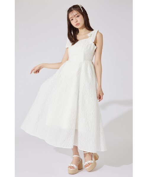 rienda ワンピース 「AKB48 千葉恵里さん着用」ショルダーリボン