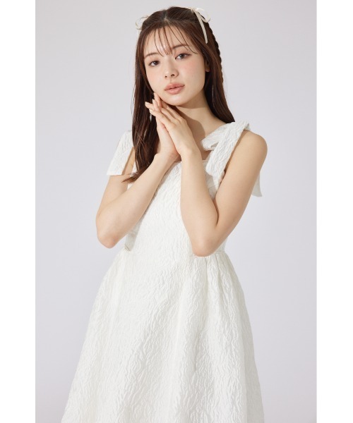 rienda【AKB48 千葉恵里さん着用】ショルダーリボンワンピース rienda | 【AKB48 千葉恵里さん着用】ショルダーリボン