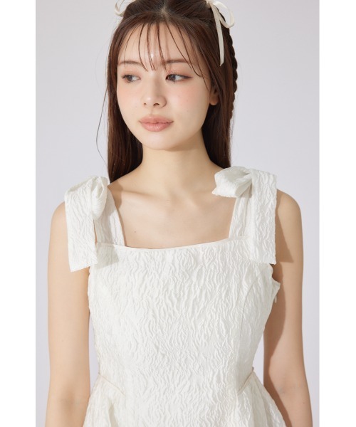 rienda ワンピース 「AKB48 千葉恵里さん着用」ショルダーリボン