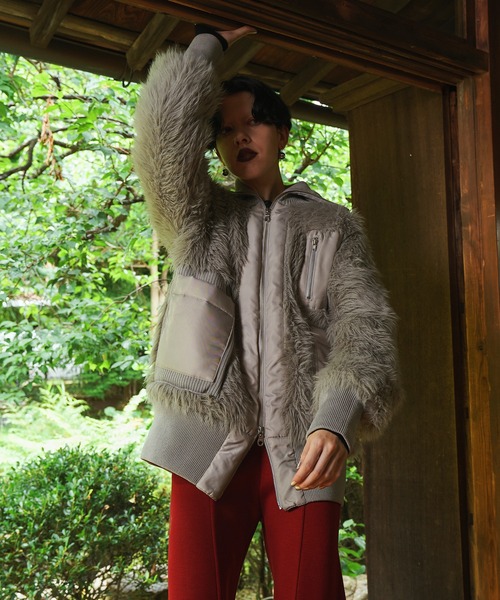 OMMO（オーエムエムオー） ブルゾン アウター SHAGGY KNIT BZ