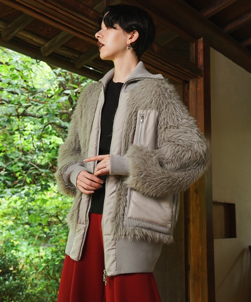 OMMO（オーエムエムオー） ブルゾン アウター SHAGGY KNIT BZ