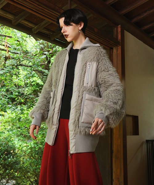 OMMO（オーエムエムオー） ブルゾン アウター SHAGGY KNIT BZ