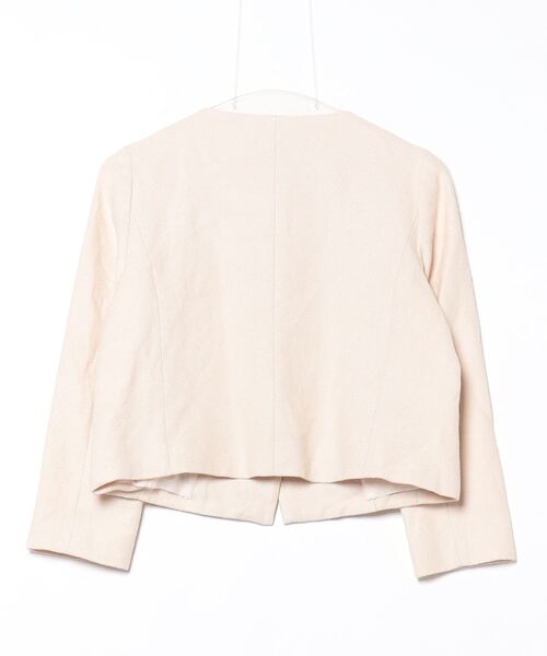 「STRAWBERRY-FIELDS」 ノーカラージャケット - ベージュ レディース_画像2