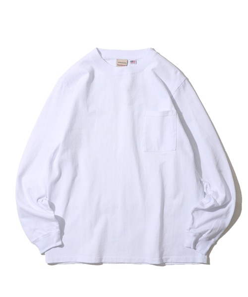 「Goodwear」 長袖Tシャツ MEDIUM グレイッシュベージュ メンズ