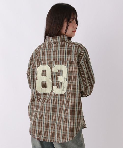 アルチビオ♡襟が可愛いチェックシャツ38 repipi armario（レピピアルマリオ） ブラウス シャツ BACKワッペン