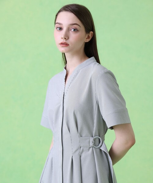 ANAYI」 半袖ワンピース 36 トップグレー レディース