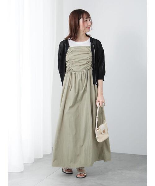 TRUSTY キャミワンピ mysty woman ワンピース ショートニットガラキャミワンピース