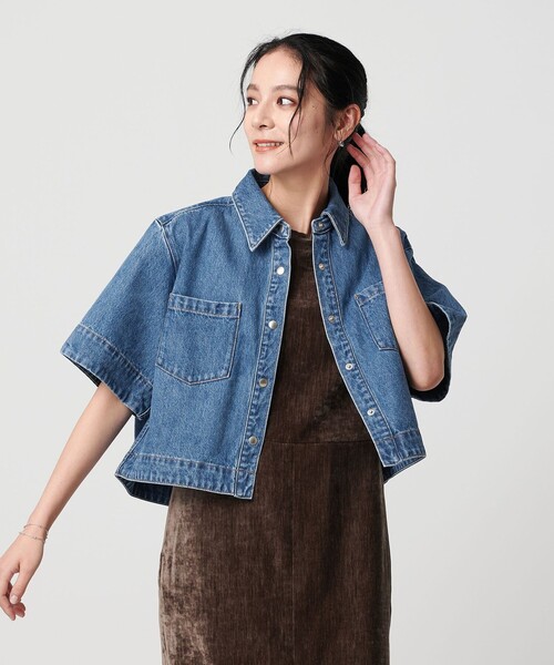 ブラウス シャツ 「別注」「NEEDBY heritage」ショートスリーブ シャツ レディース