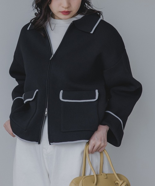 210nouve（トゥージュヌーヴ） カーディガン スポンディッシュ 配色