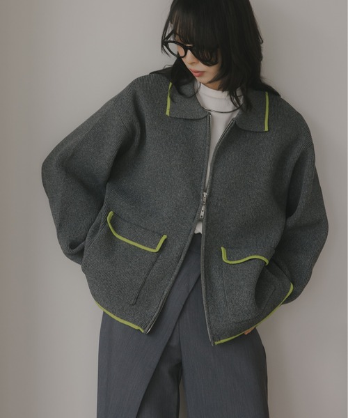 210nouve（トゥージュヌーヴ） カーディガン スポンディッシュ 配色