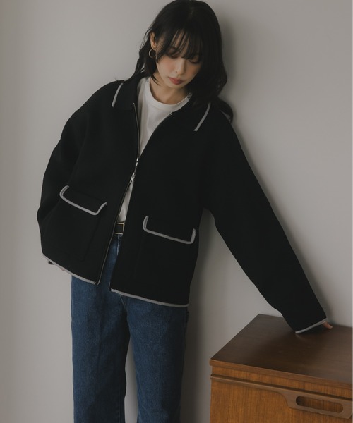 210nouve（トゥージュヌーヴ） カーディガン スポンディッシュ 配色