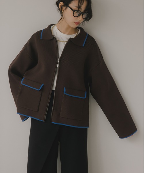 210nouve（トゥージュヌーヴ） カーディガン スポンディッシュ 配色