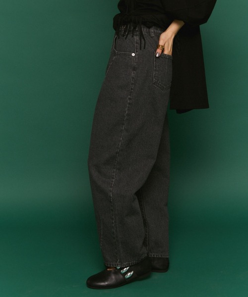 「manana suerte」 加工デニムパンツ LARGE ブルー レディース