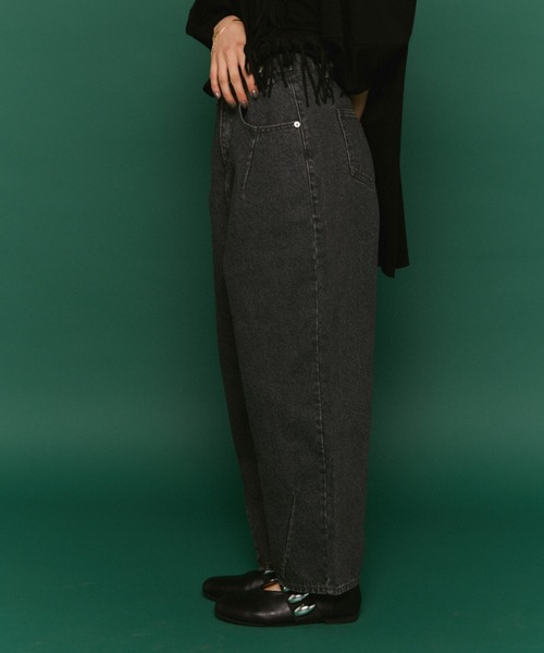 「manana suerte」 加工デニムパンツ LARGE ブルー レディース