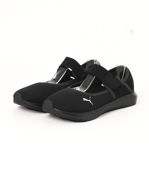 「PUMA」 ローカットスニーカー 24.5cm ブラック レディース