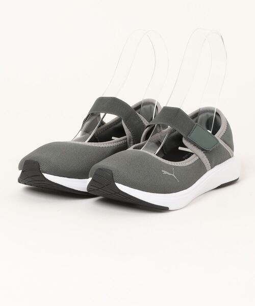 「PUMA」 ローカットスニーカー 24.5cm ブラック レディース