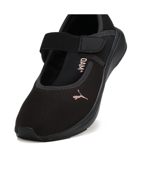 「PUMA」 ローカットスニーカー 24.5cm ブラック レディース