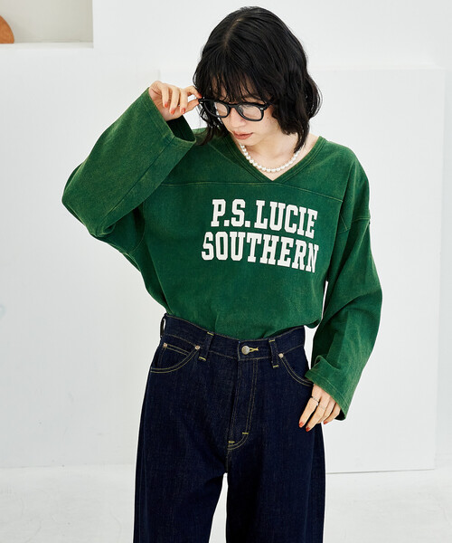 FREAK'S STORE tシャツ ヴィンテージライク 2way フットボール