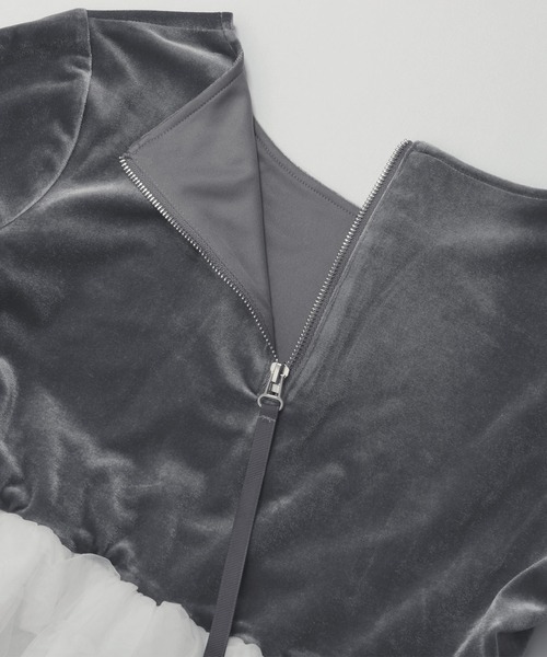 Fit more ✨新品2025AW バレリーナチュチュベロアトップス ブラック Fit more（フィットモア） バレリーナチュチュベロアトップス