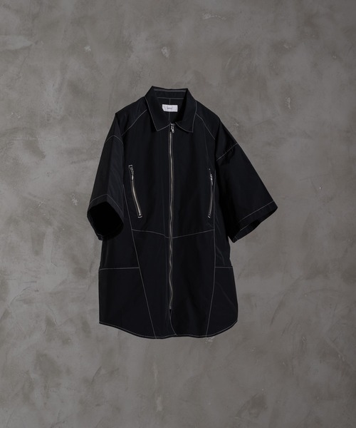 「ADRER」 半袖シャツ SMALL ブラック メンズ_画像2