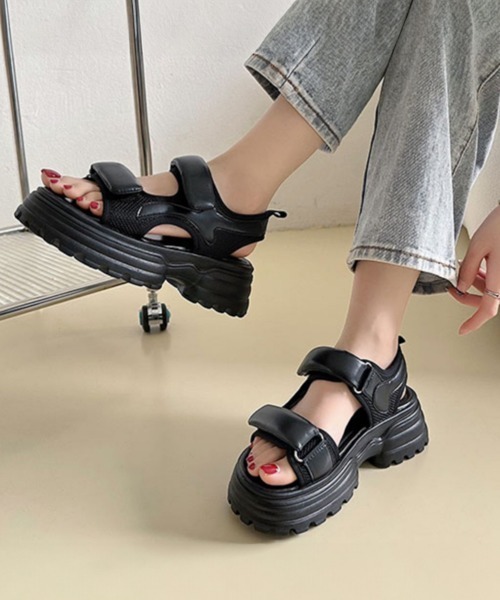 「Miniministore」 フラットサンダル 24.5cm アイボリー レディース_画像4
