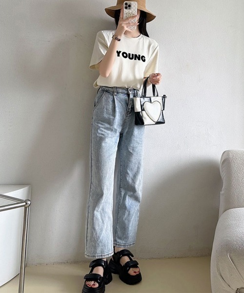 「Miniministore」 フラットサンダル 24.5cm アイボリー レディース_画像5