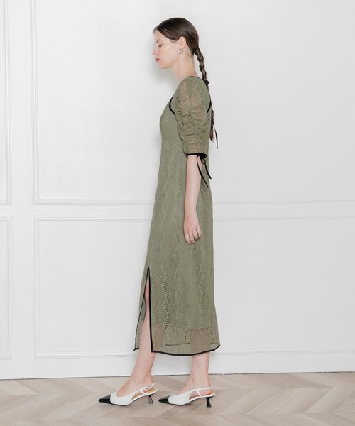 「Leja」 半袖ワンピース MEDIUM グリーン レディース_画像8