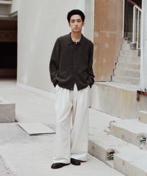 WYM LIDNM セーター ニット MOHAIR BLEND KNIT SHIRT CARDIGAN メンズ