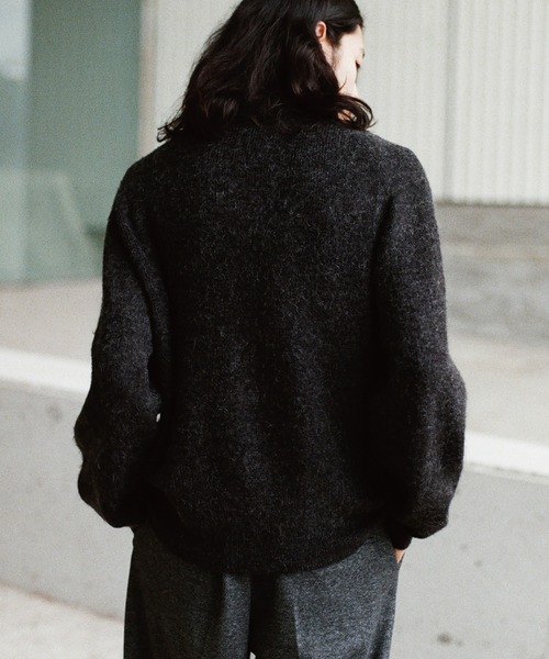 WYM LIDNM セーター ニット MOHAIR BLEND KNIT SHIRT CARDIGAN メンズ