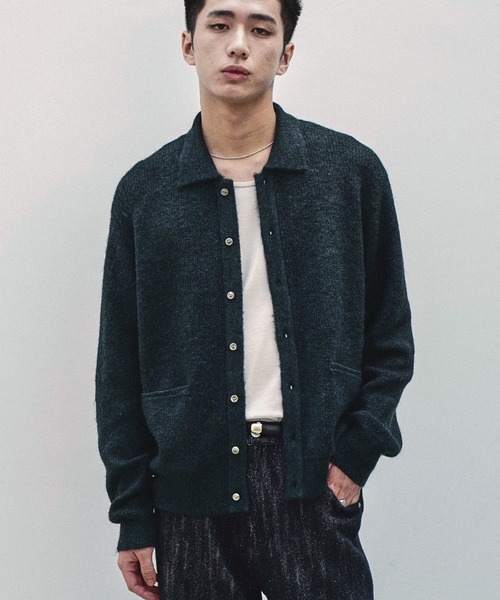 WYM LIDNM セーター ニット MOHAIR BLEND KNIT SHIRT CARDIGAN メンズ