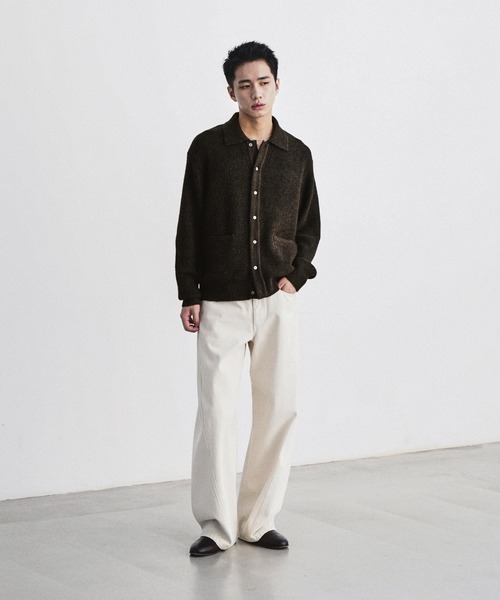 WYM LIDNM セーター ニット 厚手 MOHAIR BLEND KNIT SHIRT CARDIGAN