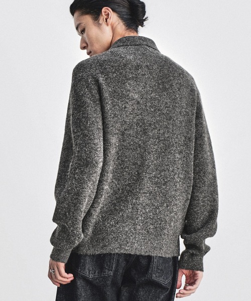 WYM LIDNM セーター ニット MOHAIR BLEND KNIT SHIRT CARDIGAN メンズ