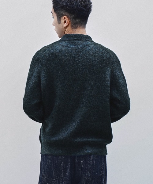 WYM LIDNM セーター ニット MOHAIR BLEND KNIT SHIRT CARDIGAN メンズ