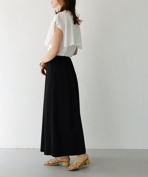 「HER CLOSET」 半袖カットソー M グレイッシュベージュ レディース_画像4