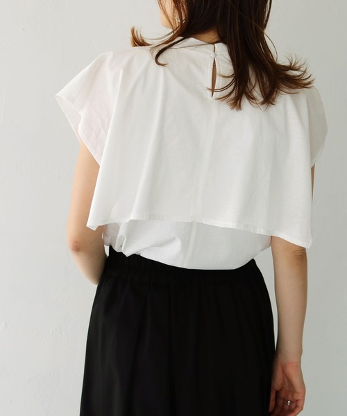 「HER CLOSET」 半袖カットソー M グレイッシュベージュ レディース_画像6