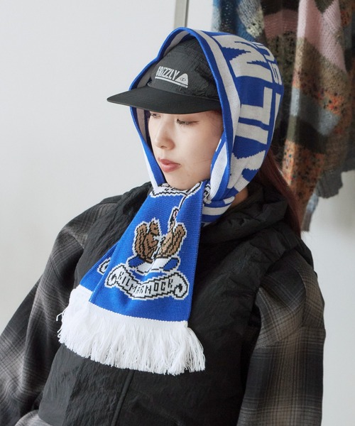 ROOP TOKYO マフラー Football Scarf リブ編み チームエンブレム