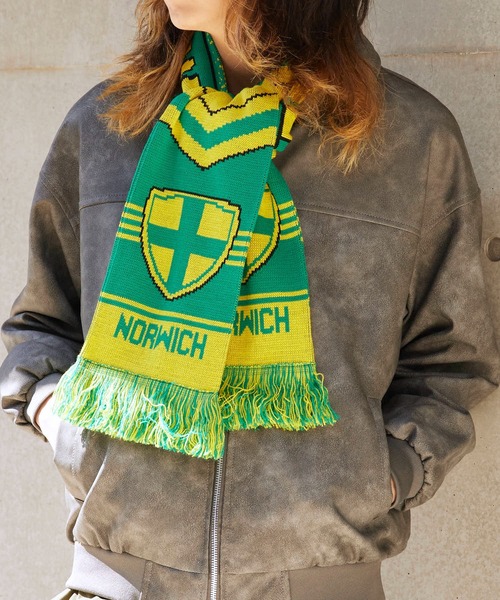 ROOP TOKYO マフラー Football Scarf リブ編み チームエンブレム