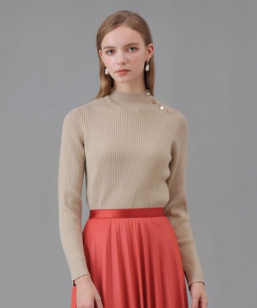 ANAYI（アナイ） ニット セーター メリノワイドリブハイネック プル