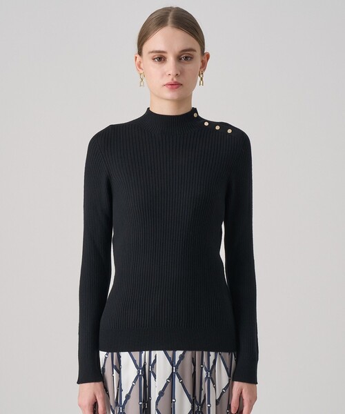 ANAYI（アナイ） ニット セーター メリノワイドリブハイネック プル