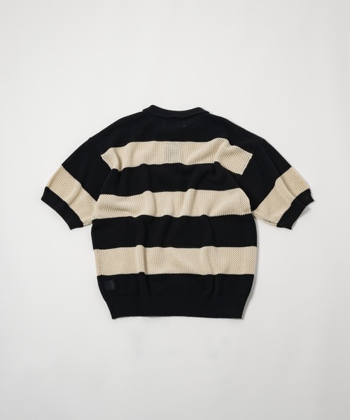 「ADAMASTE」 半袖ニット MEDIUM グレー メンズ_画像9