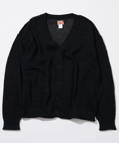 「HINSON」 ニットカーディガン MEDIUM オフホワイト メンズ_画像2