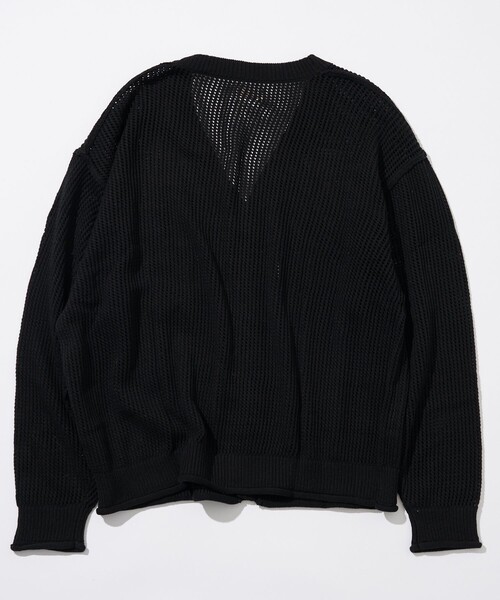 「HINSON」 ニットカーディガン MEDIUM オフホワイト メンズ_画像3